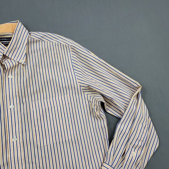 Croft & Barrow Men's Easy Care Classic Fit Striped Button Down Shirt 15.5 32/33 - Picture 3 of 12